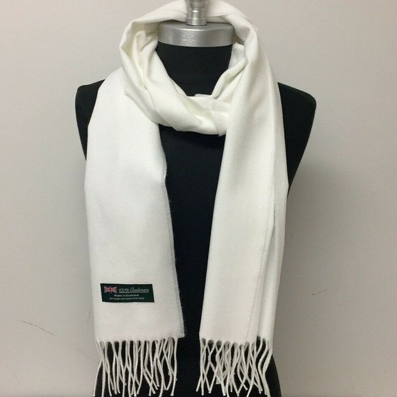 New Solid Gray 100% Cashmere Scarf